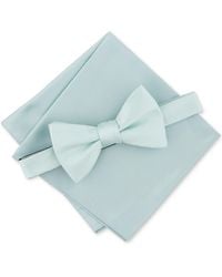 Alfani - Solid Texture Pocket Square And Bowtie - Lyst