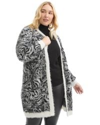 June + Vie - June + Vie June + Vie Leopard-print Eyelash Cardigan - Lyst