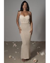 JLUXLABEL - Deep Sea Crochet Maxi Dress - Lyst