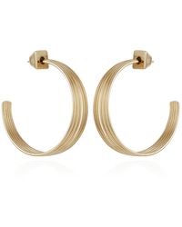 Vince Camuto - Tone Open Stacked Hoop Earrings - Lyst