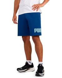 PUMA - Essential Big Logo Fleece Shorts - Lyst