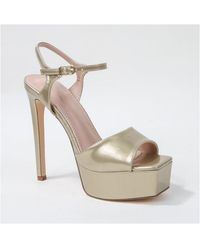 BERNESS - Genevieve Patent Platform Sandal - Lyst