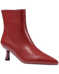 Gc Shoes - Rilan Kitten Heel Pointed Toe Faux Leather Booties - Lyst