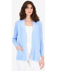 Anne Klein - Petite V-neck Long-sleeve Cardigan Sweater - Lyst