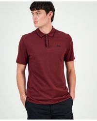 BOSS - Dalombi Short Sleeve Button-placket Polo Shirt - Lyst