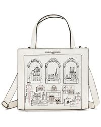 Karl Lagerfeld - Nouveau Small Leather Tote - Lyst