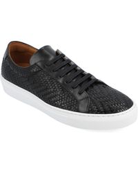 Taft - Woven Handcrafted Leather Low Top Lace-up Sneaker - Lyst