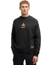BOSS - X Nfl Gold-tone Embroidery Sweatshirt - Lyst