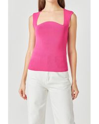 Endless Rose - Ribbed Knit Sleeveless Top - Lyst