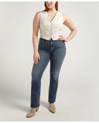 Silver Jeans Co. - Plus Size Avery High Rise Slim Bootcut Luxe Stretch Jeans - Lyst