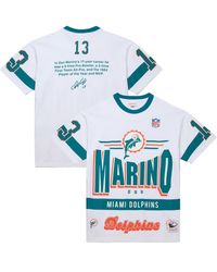 Mitchell & Ness - Dan Marino Miami Dolphins Name Number Team Origins Vintage Logo T-shirt - Lyst