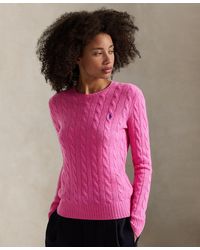 Polo Ralph Lauren - Cable Wool-cashmere Crewneck Sweater - Lyst