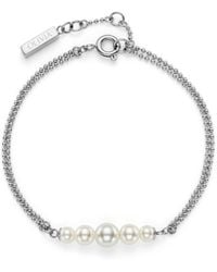 Olivia Burton - Cultivated Pearls And Beads Tone Bracelet - Lyst