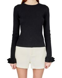 Endless Rose - Ruffled Cuff Knit Top - Lyst