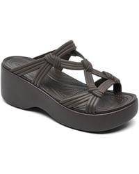Crocs™ - Brooklyn Knot Sky Platform Sandals From Finish Line - Lyst