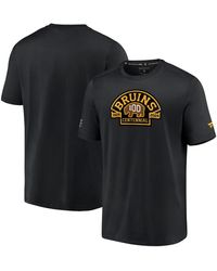 Fanatics - Distressed Boston Bruins Authentic Pro Centennial Logo T-shirt - Lyst
