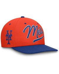 Nike - Orange/royal New York Mets Cooperstown Collection Pro Performance Snapback Hat - Lyst