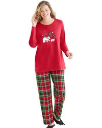 Dreams & Co. - Long Sleeve Knit Pj Set - Lyst