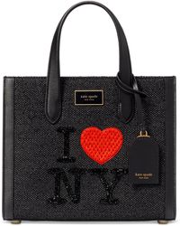 Super love and cute with Manhattan Oversized Spade Flower Monogram Chenille  Fabric Large Tote from @katespadeny…