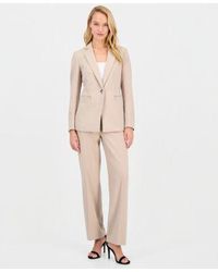 Anne Klein - Notch Collar One Button Jacket High Rise Wide Leg Pants - Lyst
