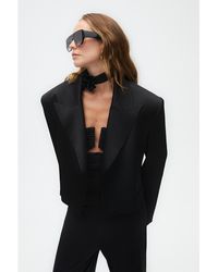 Nocturne - Double-breasted Short Jacket - Lyst