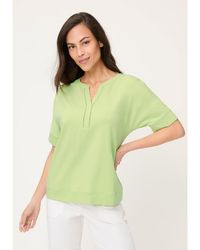 Olsen - Split Neck T-shirt - Lyst