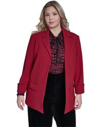 Calvin Klein - Plus Size Open Front Rollback Cuff Jacket - Lyst