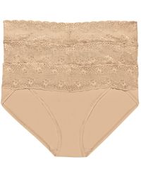Natori - Bliss Perfection Lace Waist Bikini Underwear 3-pack 756092mp - Lyst