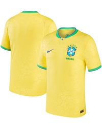 Nike - Brazil National Team 2022/23 Home Breathe Stadium Replica Blank Jersey - Lyst