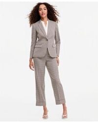 Anne Klein - One Button Front Blazer Y Neck Blouse Mid Rise Ankle Pants - Lyst