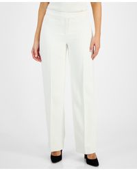 Anne Klein - Front-fly Extended-tab Mid Rise Pants - Lyst