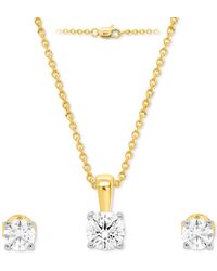 Forever Grown Diamonds - 2-pc. Set Lab Grown Diamond Pendant Necklace & Matching Stud Earrings (1 Ct. T.w. - Lyst