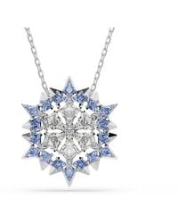 Swarovski - Magic Rhodium Plated Brooch And Pendant Necklace - Lyst