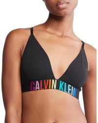 Calvin Klein - Intense Power Pride Cotton Lightly Lined Triangle Bralette Qf7830 - Lyst