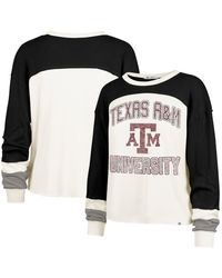 '47 - Texas A&m aggies Double Header Curve Raglan Long Sleeve T-shirt - Lyst