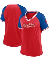 Fanatics - Philadelphia Phillies Glitz And Glam League Diva Raglan V-neck T-shirt - Lyst