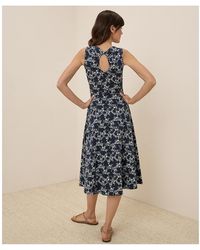 Pact Organic Cotton Fit & Flare Crossover Dress in Natural | Lyst