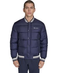 Champion - Quilted Varsity Puffer Jacket - Lyst