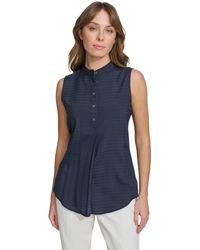 Tommy Hilfiger - Stand-collar Sleeveless Top - Lyst