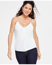 INC International Concepts - Solid Sleeveless Chain Top - Lyst
