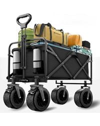 SUGIFT - 560lbs Heavy Duty Folding Garden Wagon Cart 155l Large Capacity Utility Foldable Beach Cart - Lyst