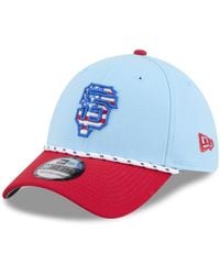 KTZ - Light Blue/red San Francisco Giants 2025 Fourth Of July 39thirty Flex Hat - Lyst