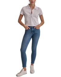 DKNY - Cropped Relaxed-fit Polo - Lyst
