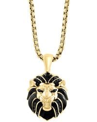 Effy - Effy Black Spinel Lion 22" Pendant Necklace (3/8 Ct. T.w. - Lyst