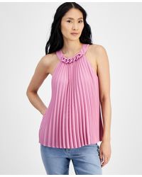 INC International Concepts - Pleated Chain-trim Top - Lyst