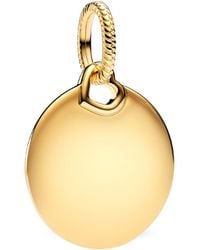 PANDORA - Moments 368610c00 Engraved Round Charm Pendant Made Of Sterling Silver With Gold-plated Alloy Compatible Moments Bracelets - Lyst