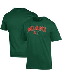 Champion - Miami Hurricanes Arch Over Logo T-shirt - Lyst