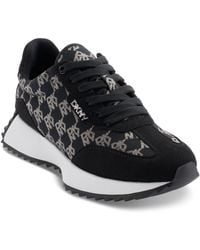 DKNY - Naples Checkered Running Sneakers - Lyst