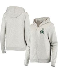 Nike - Heathered Gray Michigan State Spartans Varsity Fleece Full-zip Hoodie - Lyst