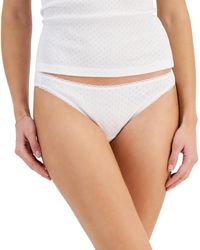 Charter Club - Cotton Pointelle Bikini Underwear 100181117 - Lyst